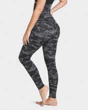 Load image into Gallery viewer, Black Gray Extra High Waisted Firm Compression Legging
