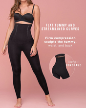 Load image into Gallery viewer, Black Gray Extra High Waisted Firm Compression Legging
