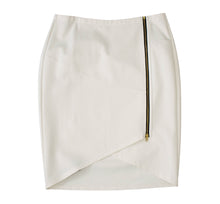 Load image into Gallery viewer, English White PolySpandex V-Curve Skirt

