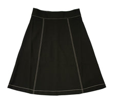 Load image into Gallery viewer, Rapheeze Designed Midi Wide Skirt with Hem Fringes - Black
