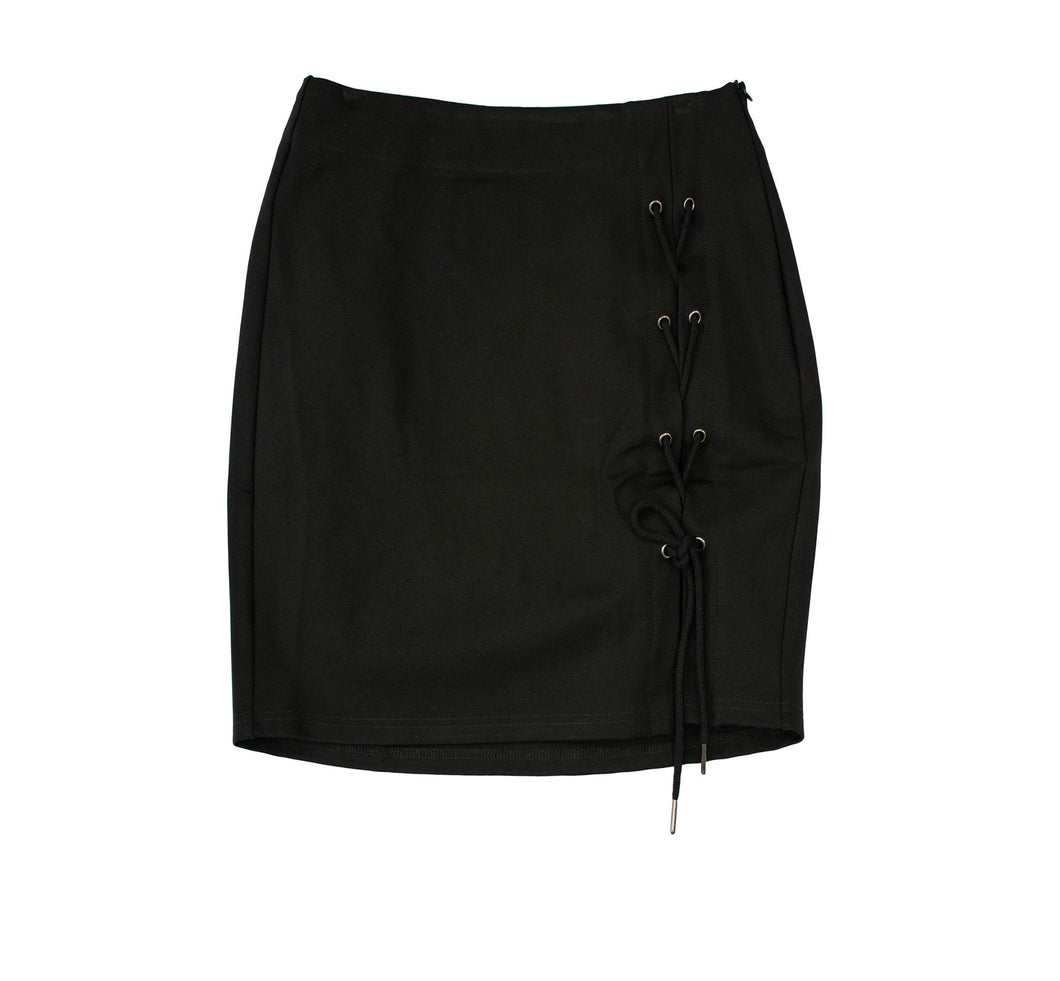 Rapheeze ABCG Mini Taupe Personality Black Skirt