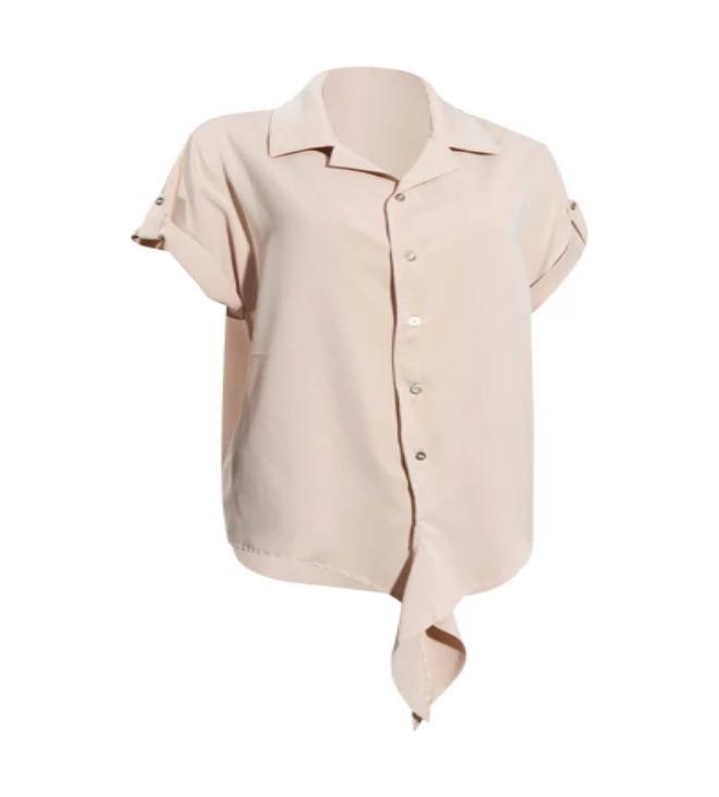 Rapheeze Short Sleeve Multi-Pattern Ladies Dress Shirt-Baby Light